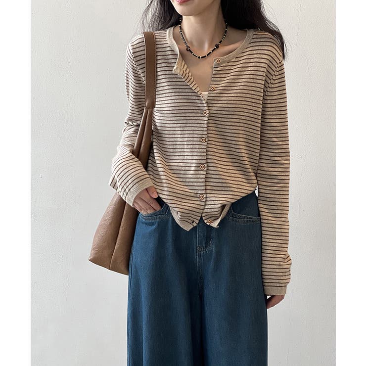 ボーダーニットカーディガン ボーダーニット カーディガン | COCOMOMO | 詳細画像9 