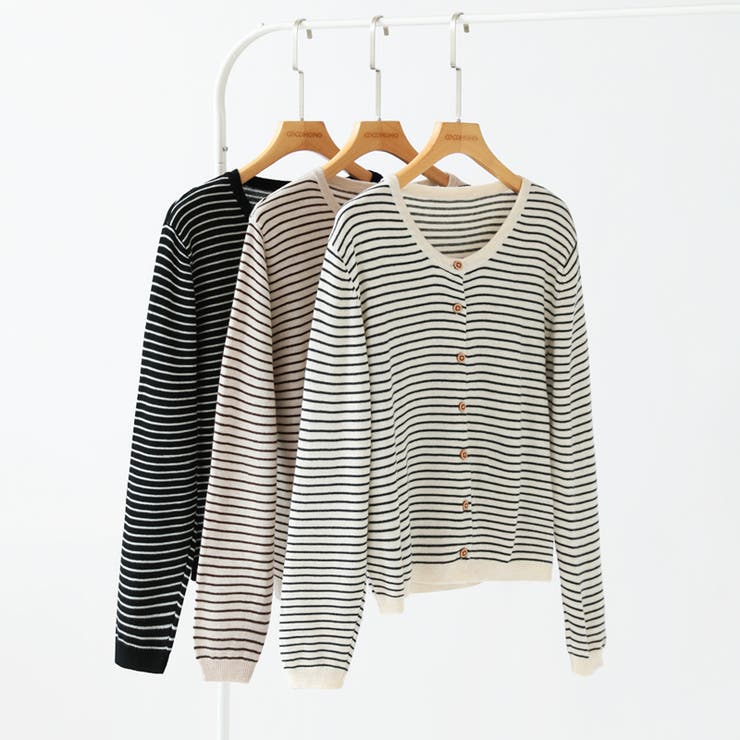 ボーダーニットカーディガン ボーダーニット カーディガン | COCOMOMO | 詳細画像15 