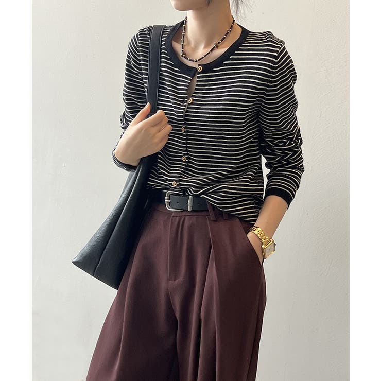 ボーダーニットカーディガン ボーダーニット カーディガン | COCOMOMO | 詳細画像3 