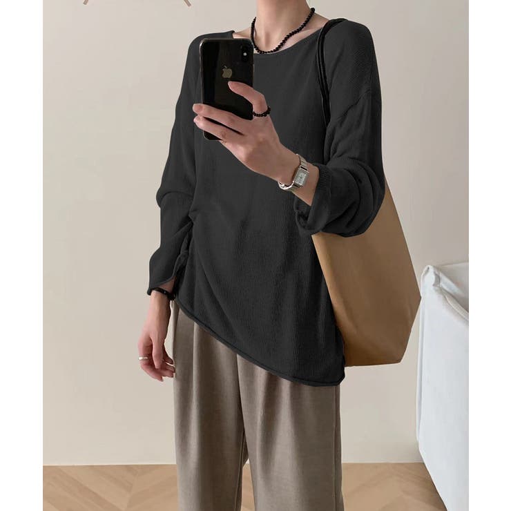 ゆるっと大人カジュアル シアーニット ラウンドネック | COCOMOMO | 詳細画像33 