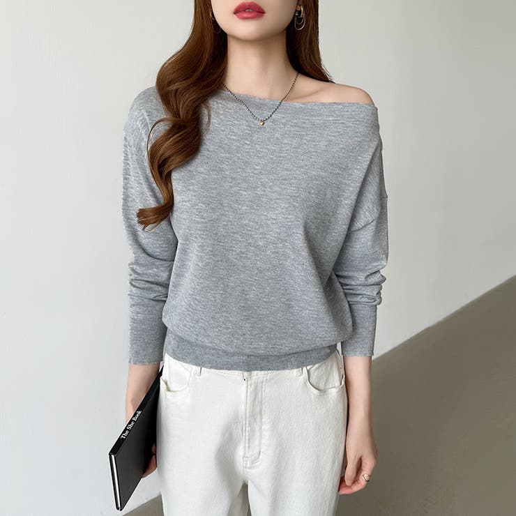 オフショルダー ニット ワンショルダーニット | COCOMOMO | 詳細画像5 