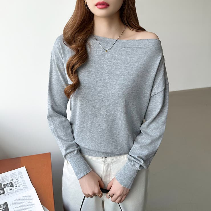 オフショルダー ニット ワンショルダーニット | COCOMOMO | 詳細画像8 