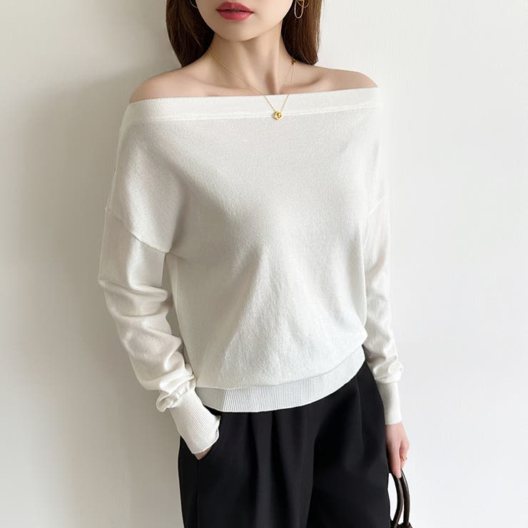 オフショルダー ニット ワンショルダーニット | COCOMOMO | 詳細画像10 