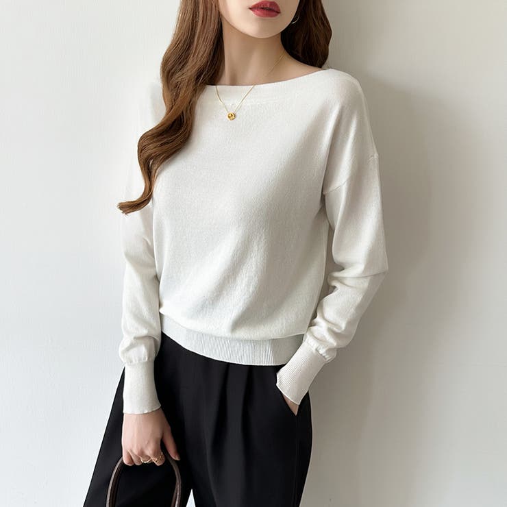 オフショルダー ニット ワンショルダーニット | COCOMOMO | 詳細画像13 