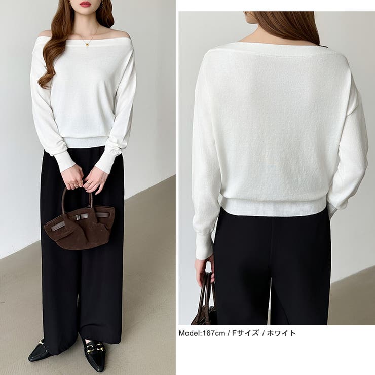 オフショルダー ニット ワンショルダーニット | COCOMOMO | 詳細画像14 