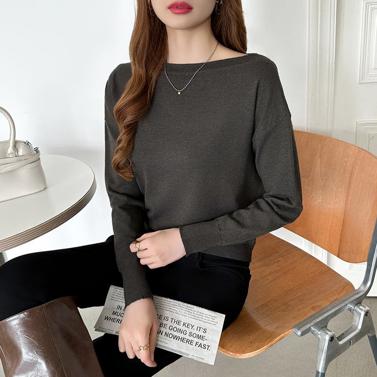 オフショルダー ニット ワンショルダーニット | COCOMOMO | 詳細画像25 