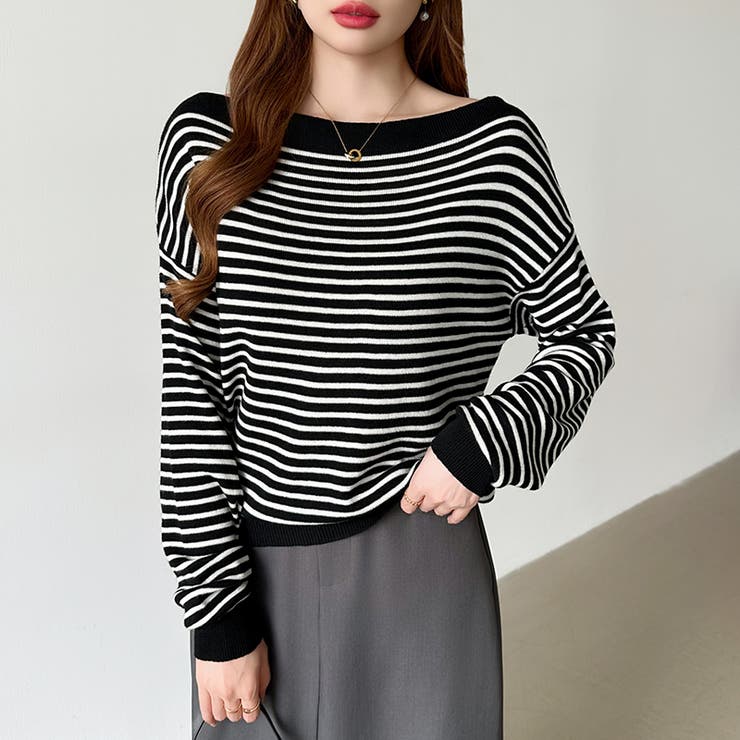 オフショルダー ニット ワンショルダーニット | COCOMOMO | 詳細画像28 