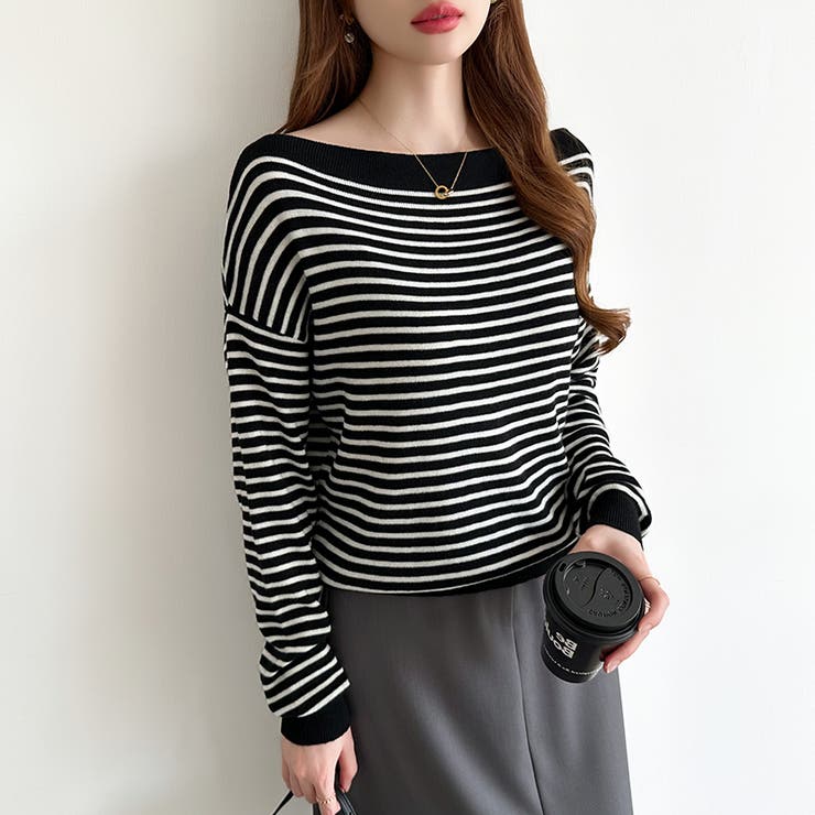 オフショルダー ニット ワンショルダーニット | COCOMOMO | 詳細画像29 