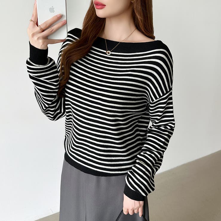 オフショルダー ニット ワンショルダーニット | COCOMOMO | 詳細画像30 