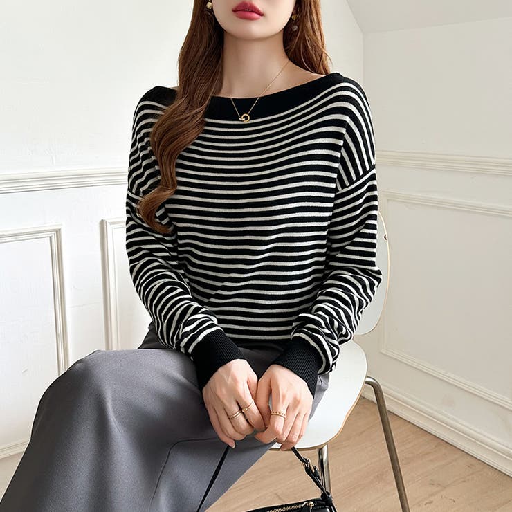 オフショルダー ニット ワンショルダーニット | COCOMOMO | 詳細画像34 