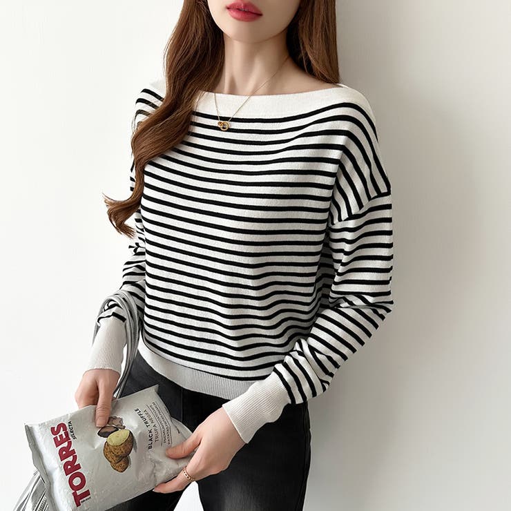 オフショルダー ニット ワンショルダーニット | COCOMOMO | 詳細画像37 