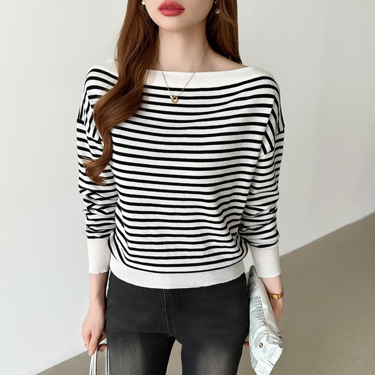 オフショルダー ニット ワンショルダーニット | COCOMOMO | 詳細画像38 