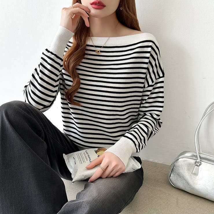 オフショルダー ニット ワンショルダーニット | COCOMOMO | 詳細画像41 