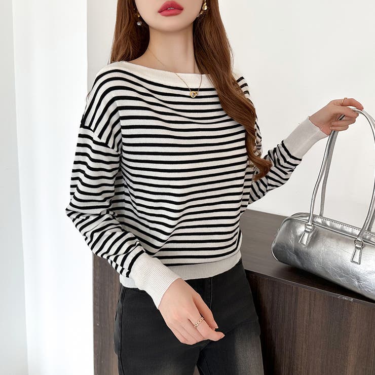 オフショルダー ニット ワンショルダーニット | COCOMOMO | 詳細画像42 