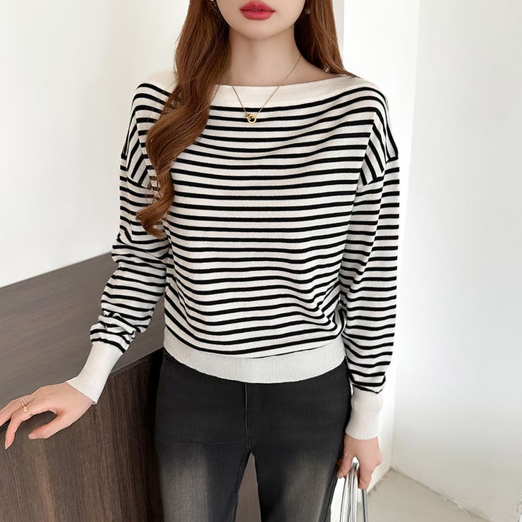 オフショルダー ニット ワンショルダーニット | COCOMOMO | 詳細画像43 