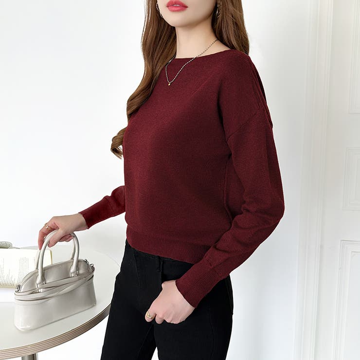 オフショルダー ニット ワンショルダーニット | COCOMOMO | 詳細画像45 