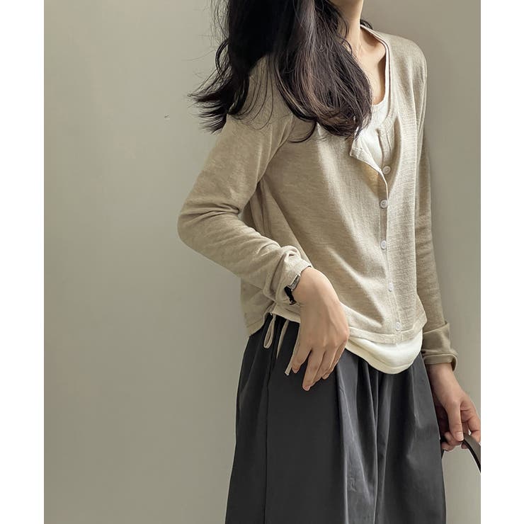 レイヤード風トップス ニット ボーダー | COCOMOMO | 詳細画像12 