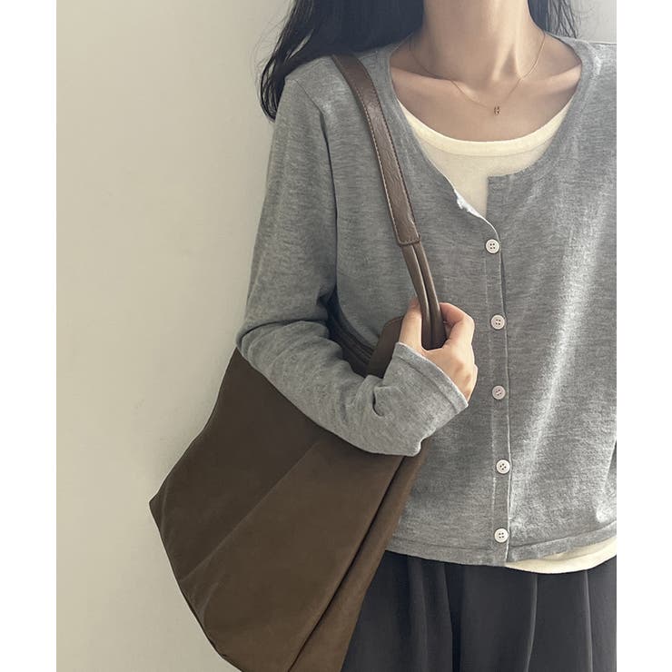 レイヤード風トップス ニット ボーダー | COCOMOMO | 詳細画像15 