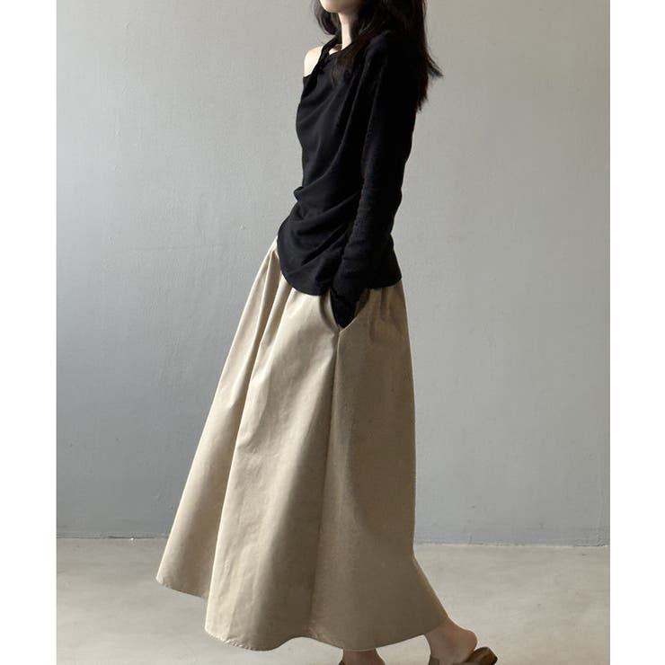 ツイストオフショルダートップス ワンショルダーニット オフショルダー | COCOMOMO | 詳細画像13 