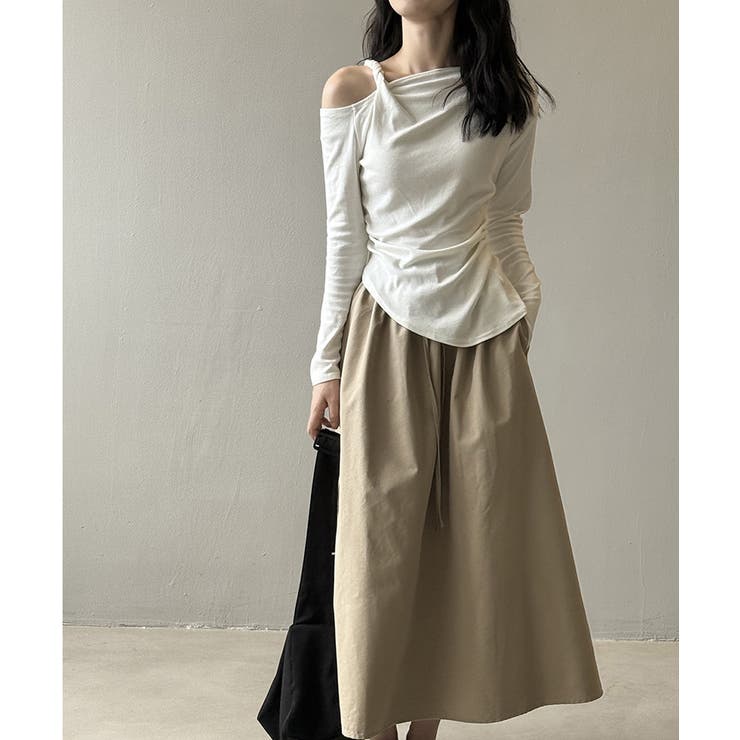 ツイストオフショルダートップス ワンショルダーニット オフショルダー | COCOMOMO | 詳細画像3 