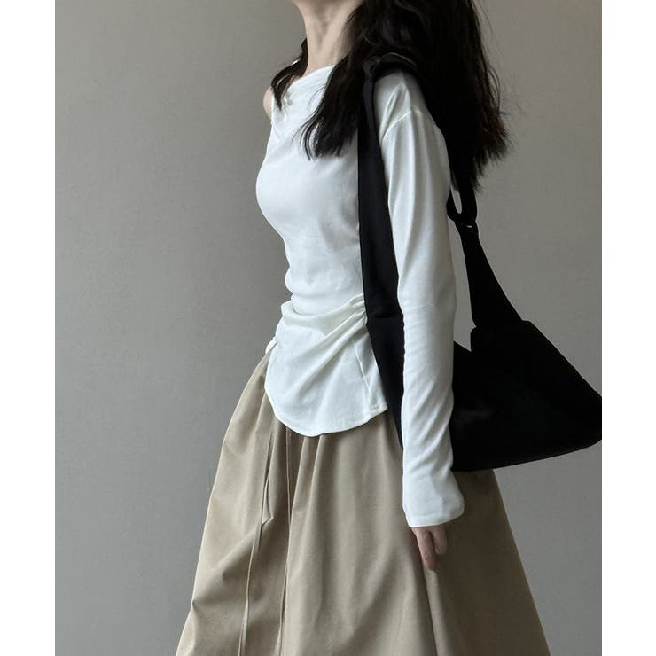 ツイストオフショルダートップス ワンショルダーニット オフショルダー | COCOMOMO | 詳細画像4 