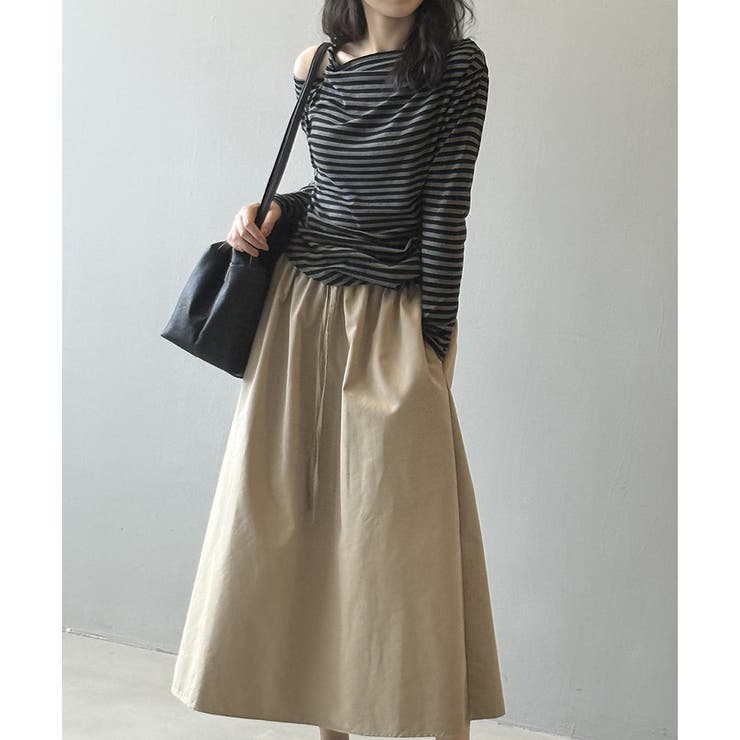 ツイストオフショルダートップス ワンショルダーニット オフショルダー | COCOMOMO | 詳細画像8 