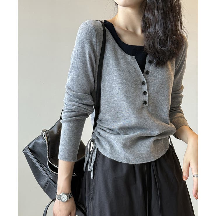 トップス Momomo COCOMOMO メッシュ ニット サマーニット 透かし編み メッシュ