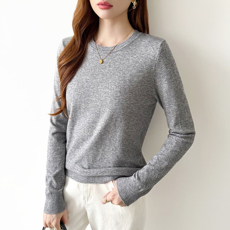 クルーネックニット 長袖ニット ニット | COCOMOMO | 詳細画像41 