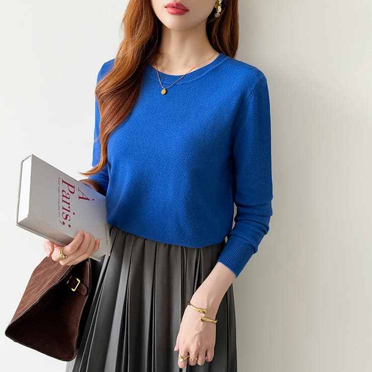 クルーネックニット 長袖ニット ニット | COCOMOMO | 詳細画像8 