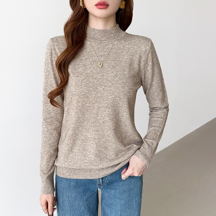 着回し力抜群！9色展開ニット ハイネックニット シンプルニット | COCOMOMO | 詳細画像9 