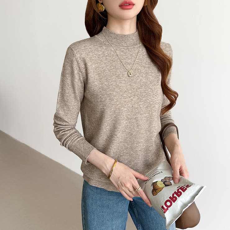 着回し力抜群！9色展開ニット ハイネックニット シンプルニット | COCOMOMO | 詳細画像11 