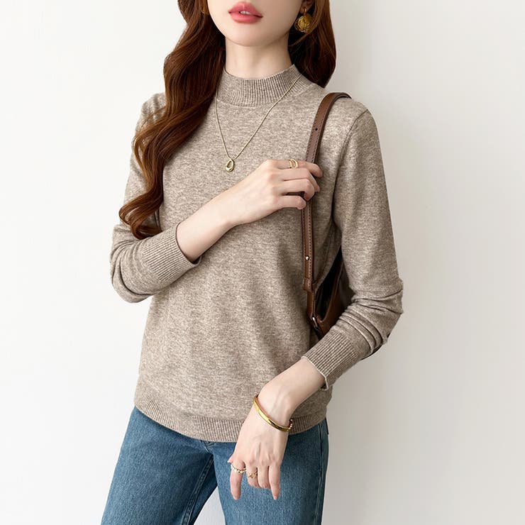 着回し力抜群！9色展開ニット ハイネックニット シンプルニット | COCOMOMO | 詳細画像12 