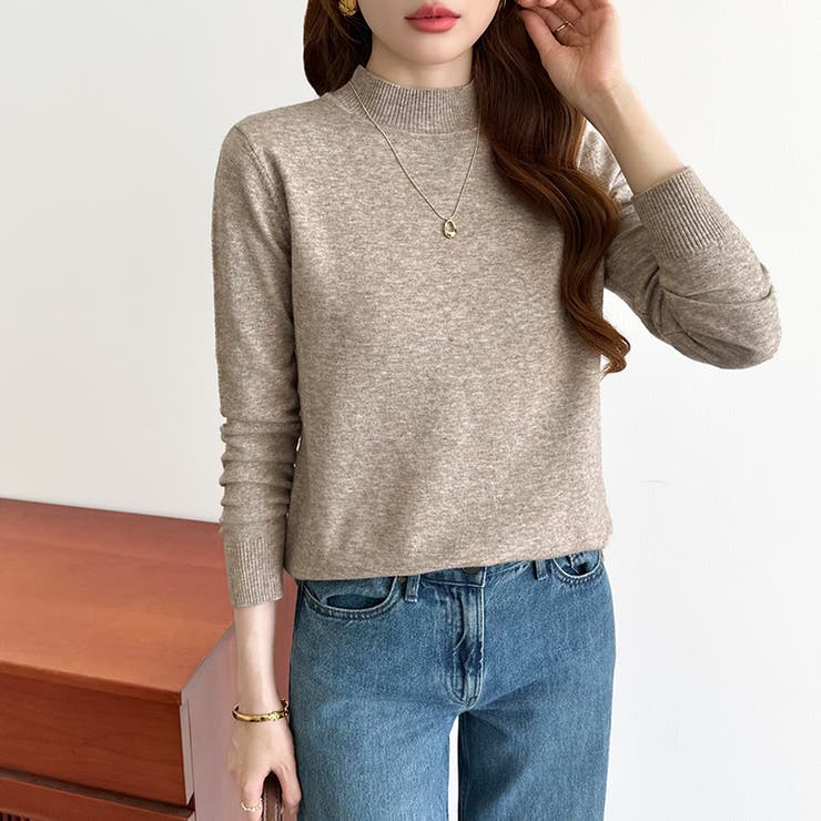 着回し力抜群！9色展開ニット ハイネックニット シンプルニット | COCOMOMO | 詳細画像15 