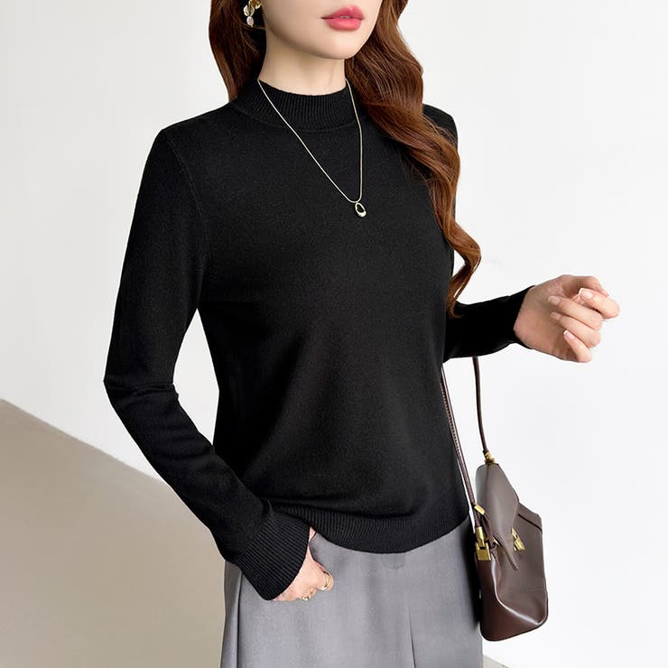 着回し力抜群！9色展開ニット ハイネックニット シンプルニット | COCOMOMO | 詳細画像19 