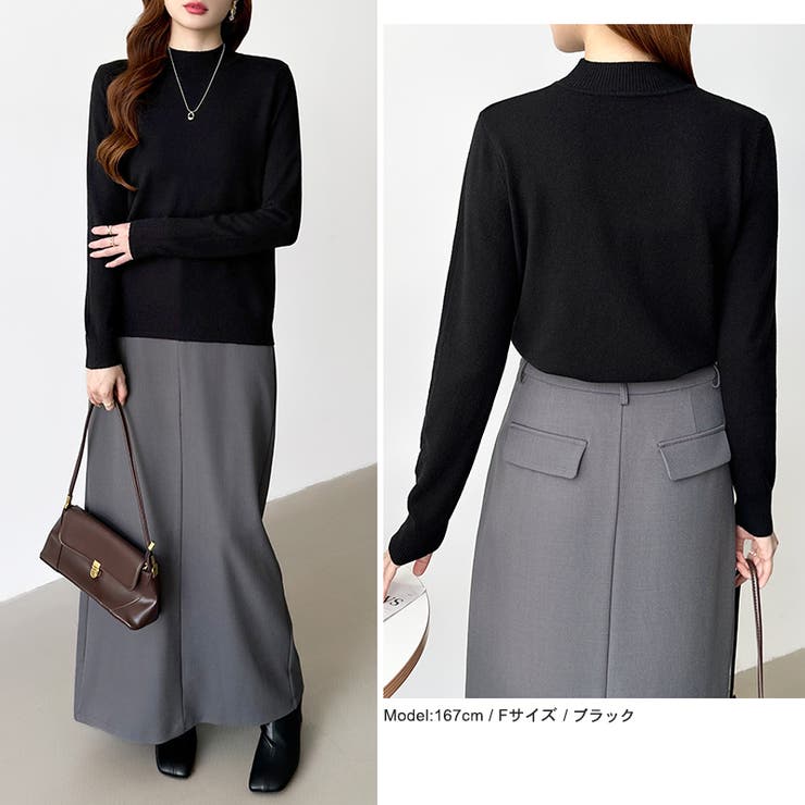 着回し力抜群！9色展開ニット ハイネックニット シンプルニット | COCOMOMO | 詳細画像21 