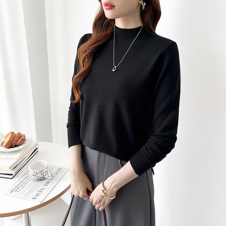 着回し力抜群！9色展開ニット ハイネックニット シンプルニット | COCOMOMO | 詳細画像22 