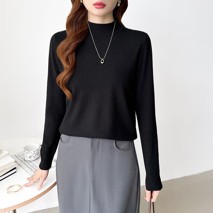 着回し力抜群！9色展開ニット ハイネックニット シンプルニット | COCOMOMO | 詳細画像23 