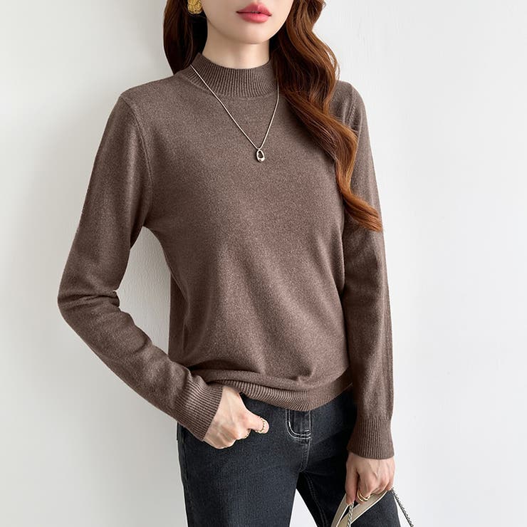 着回し力抜群！9色展開ニット ハイネックニット シンプルニット | COCOMOMO | 詳細画像2 