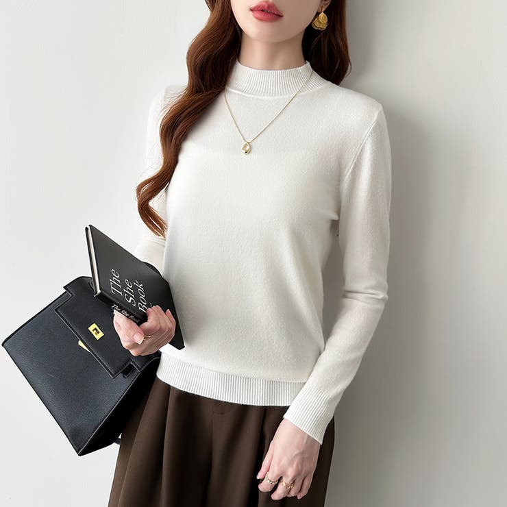 着回し力抜群！9色展開ニット ハイネックニット シンプルニット | COCOMOMO | 詳細画像31 