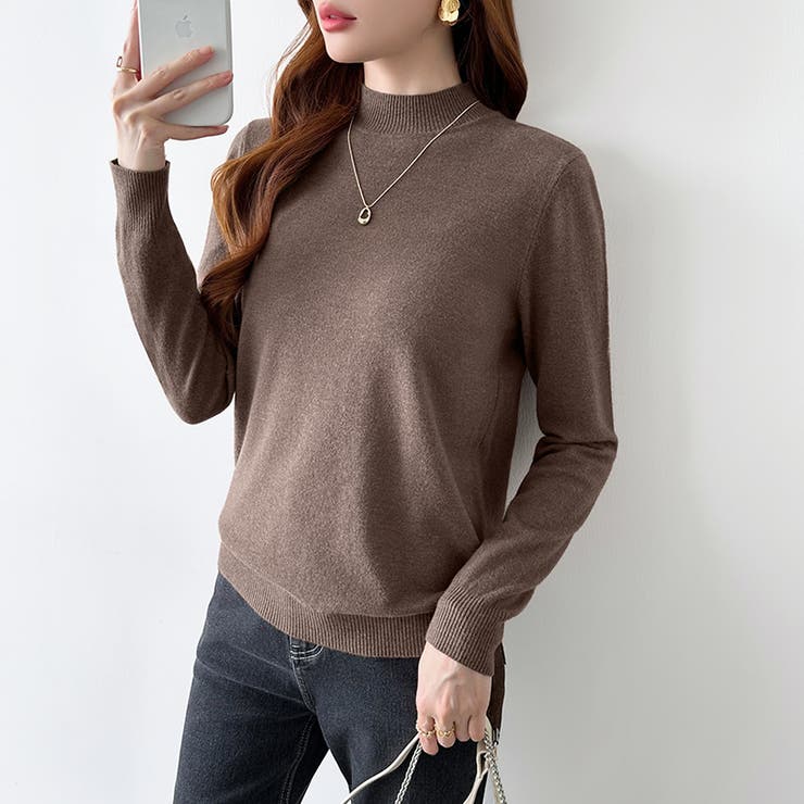 着回し力抜群！9色展開ニット ハイネックニット シンプルニット | COCOMOMO | 詳細画像3 