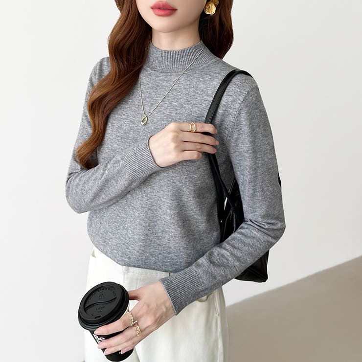 着回し力抜群！9色展開ニット ハイネックニット シンプルニット | COCOMOMO | 詳細画像44 