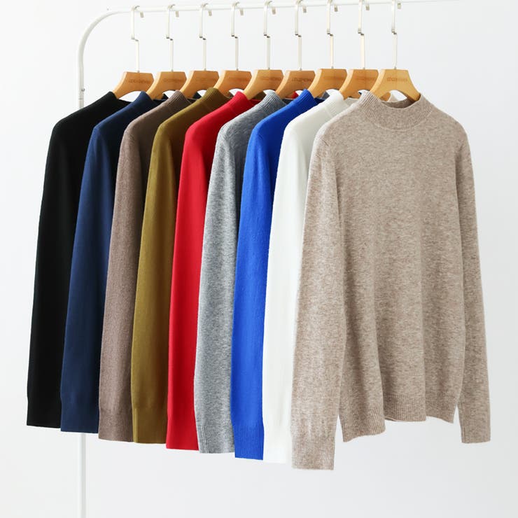 着回し力抜群！9色展開ニット ハイネックニット シンプルニット | COCOMOMO | 詳細画像55 