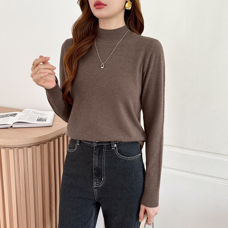 着回し力抜群！9色展開ニット ハイネックニット シンプルニット | COCOMOMO | 詳細画像7 