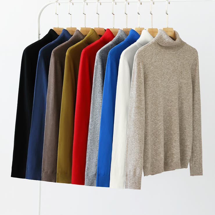 9色展開カラーニット タートルネック ニット | COCOMOMO | 詳細画像55 