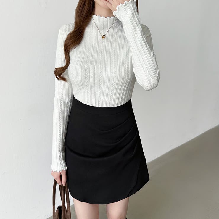 豊富な7色展開！メロウフリルハイネックニット ニット ハイネック | COCOMOMO | 詳細画像1 