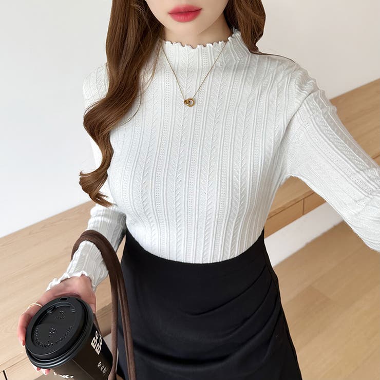 豊富な7色展開！メロウフリルハイネックニット ニット ハイネック | COCOMOMO | 詳細画像2 