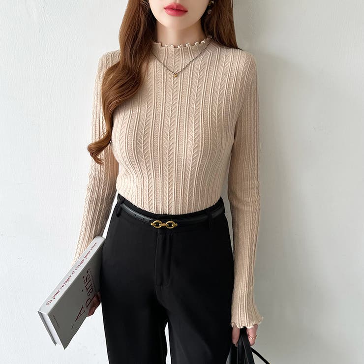 豊富な7色展開！メロウフリルハイネックニット ニット ハイネック | COCOMOMO | 詳細画像8 