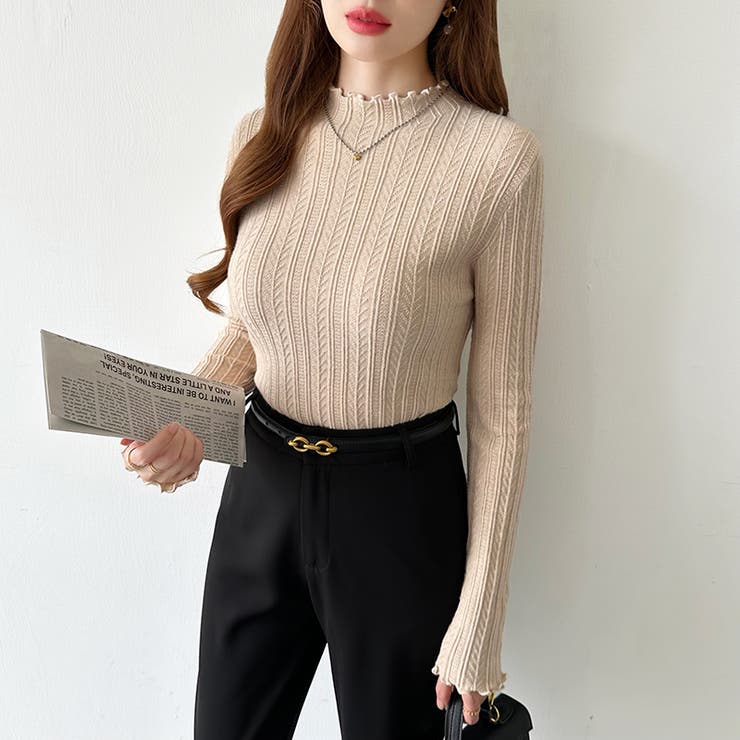 豊富な7色展開！メロウフリルハイネックニット ニット ハイネック | COCOMOMO | 詳細画像14 