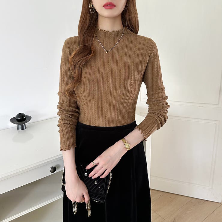 豊富な7色展開！メロウフリルハイネックニット ニット ハイネック | COCOMOMO | 詳細画像18 