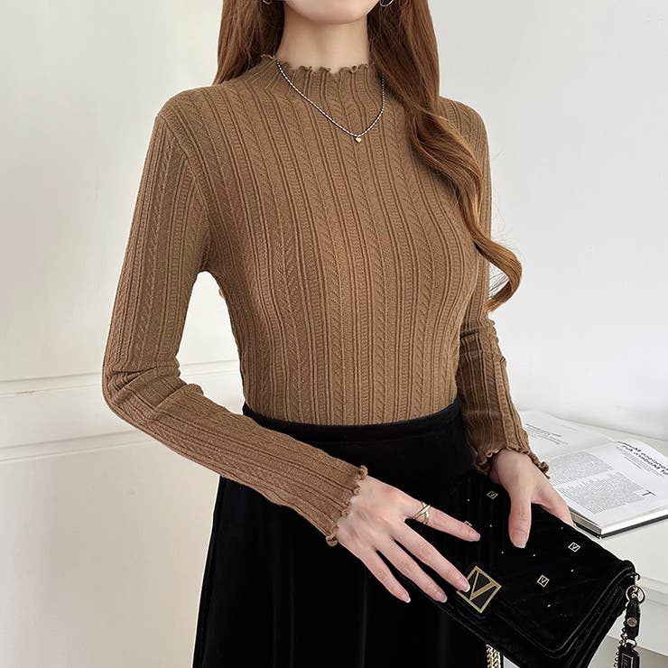 豊富な7色展開！メロウフリルハイネックニット ニット ハイネック | COCOMOMO | 詳細画像21 